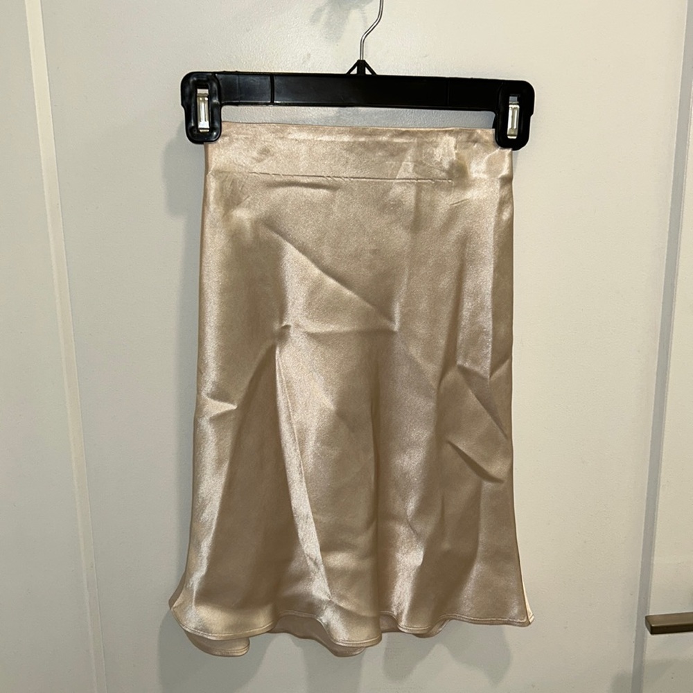 Champagne mini skirt